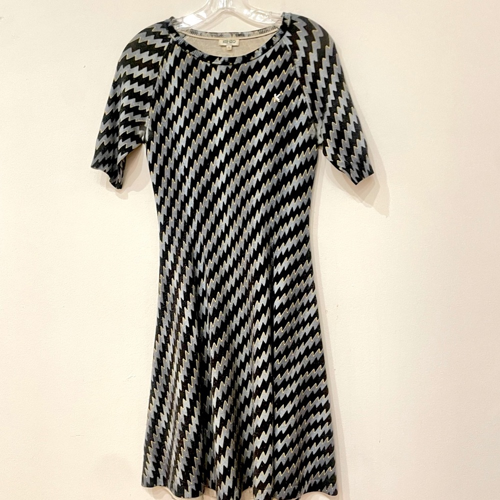 Kenzo Paris - Wool Zig Zag Dress